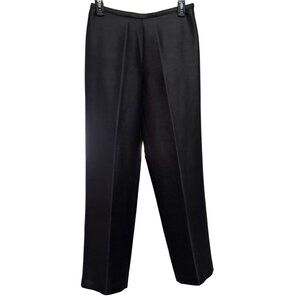 Bloomingdales Womens Black Silk & Wool Lined Pants Sz 4 Straight Leg Classy NWT